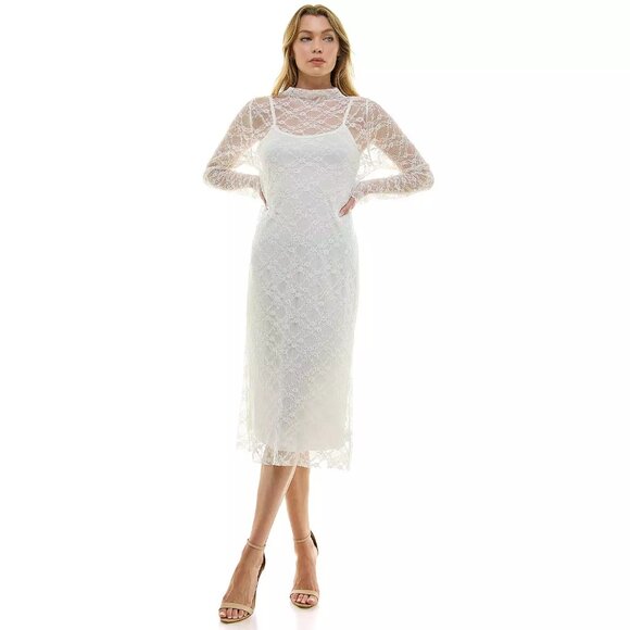red lace dressing gown Jovani 43856 Size 6 Red/Nude Long Lace Fitted Prom Dress Scoop Neck Corset Evening Gown Pageant Formal